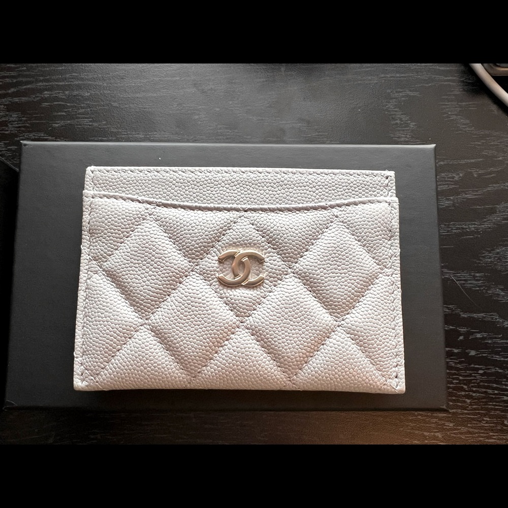 Chanel 21A Elephant Gray Classic Cardholder 💖RARE